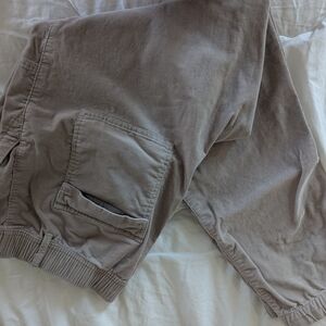 Sonoma Corduroy Jogger Pants in Taupe